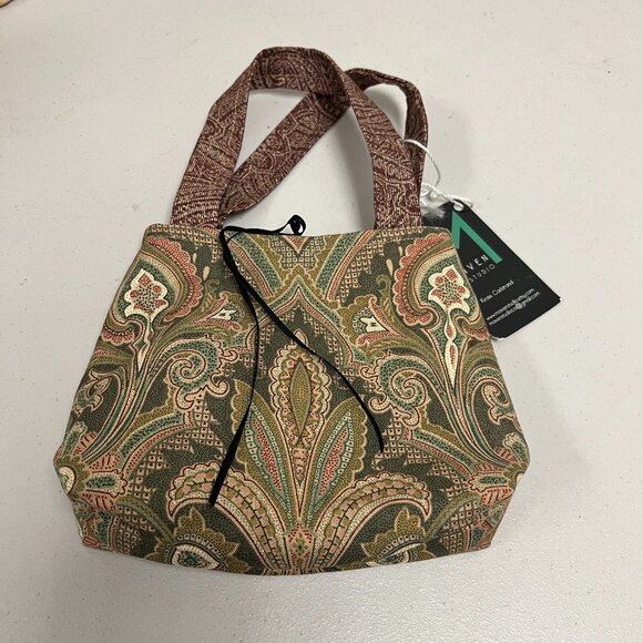 Maven paisley small cotton bag made in USA NWT - Picture 1 of 6